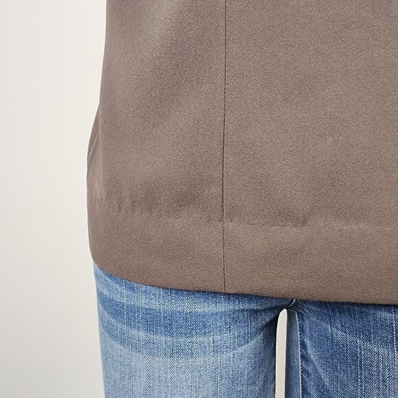 Olivaceous Grey Asymmetrical Blouse Top Size S - Picture 3 of 8